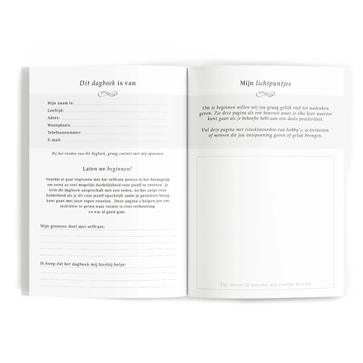 Fyllbooks - Diary for Self - Care - Journal - Luvvy