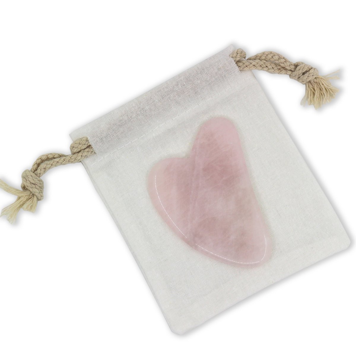 Gua Sha Rose Quartz - Massage Stone - Luvvy
