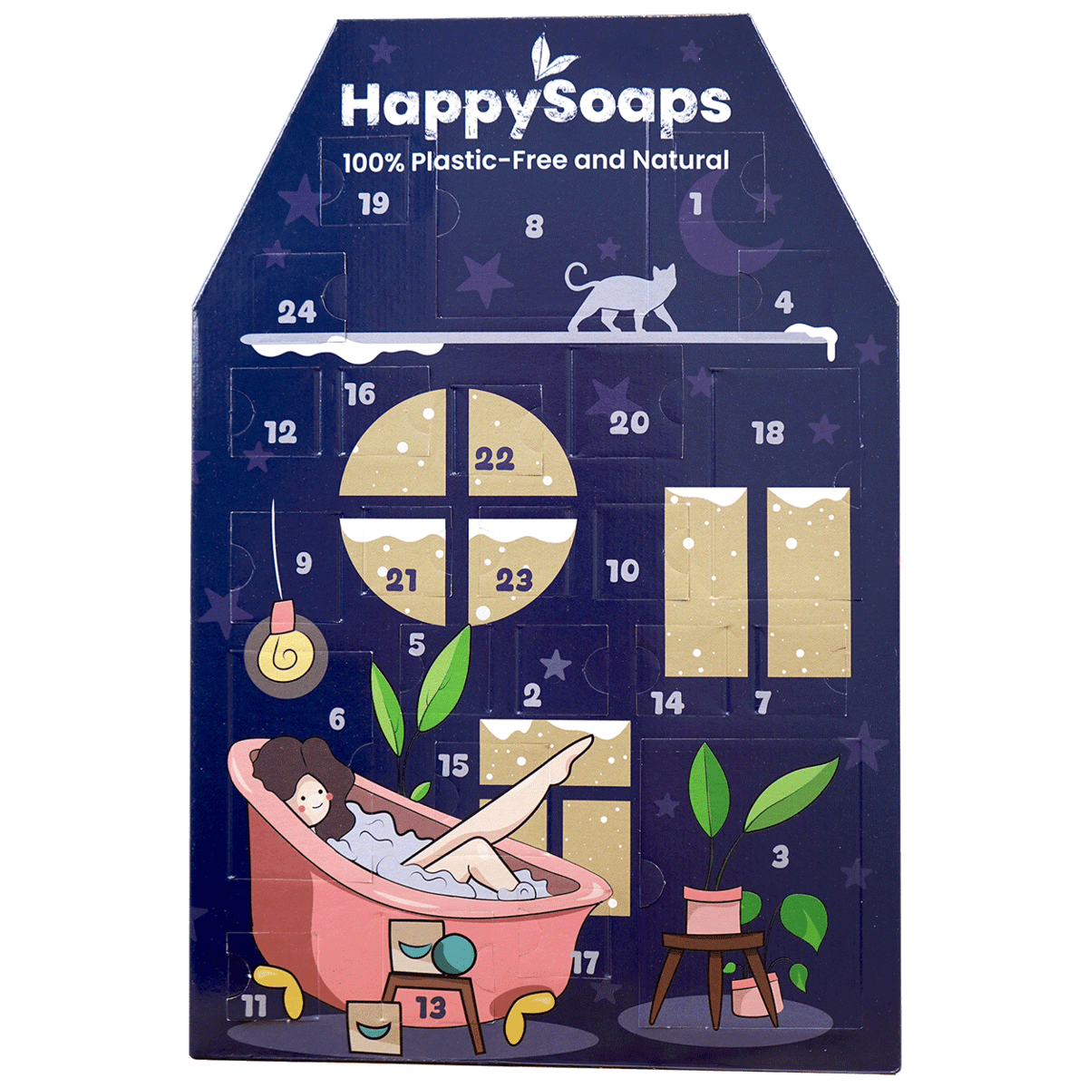 Plastic - Free Advent HappySoap Calendar + FREE Ritonka Drinking Chocolate - Bundle - Luvvy