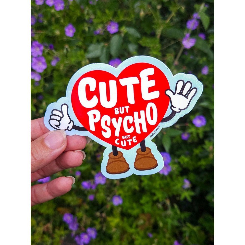 Sticker Cute but psycho .. - Stickers - Luvvy