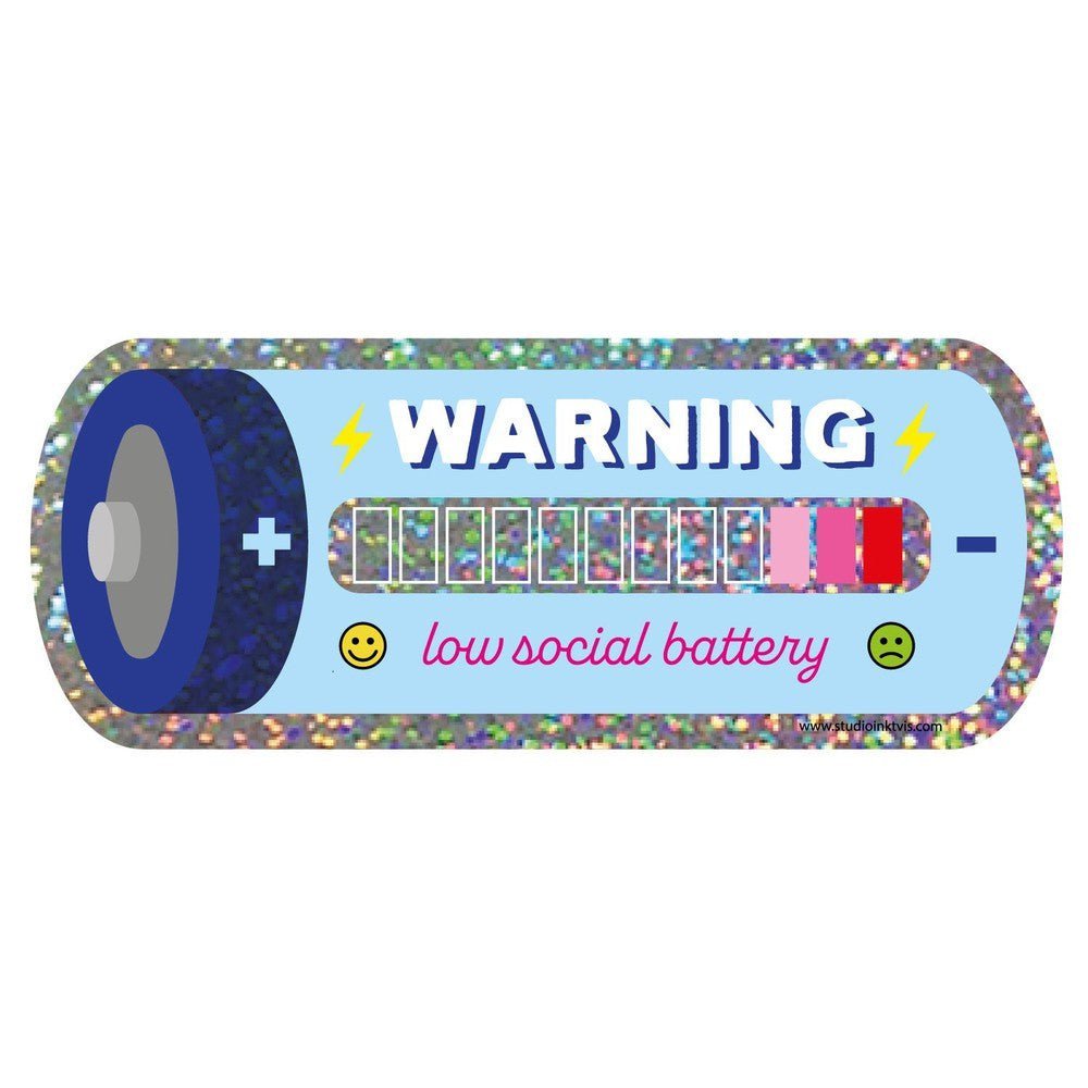 Sticker Low Social Battery - Stickers - Luvvy