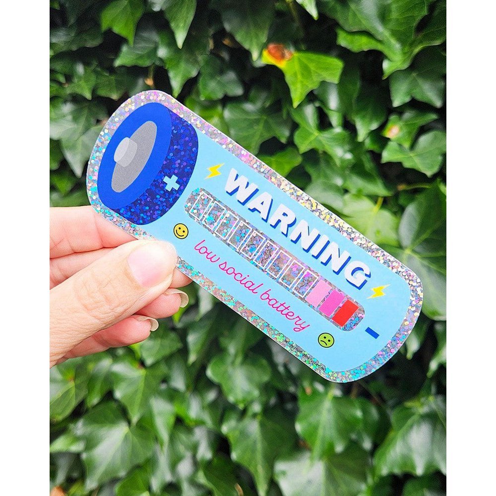 Sticker Low Social Battery - Stickers - Luvvy