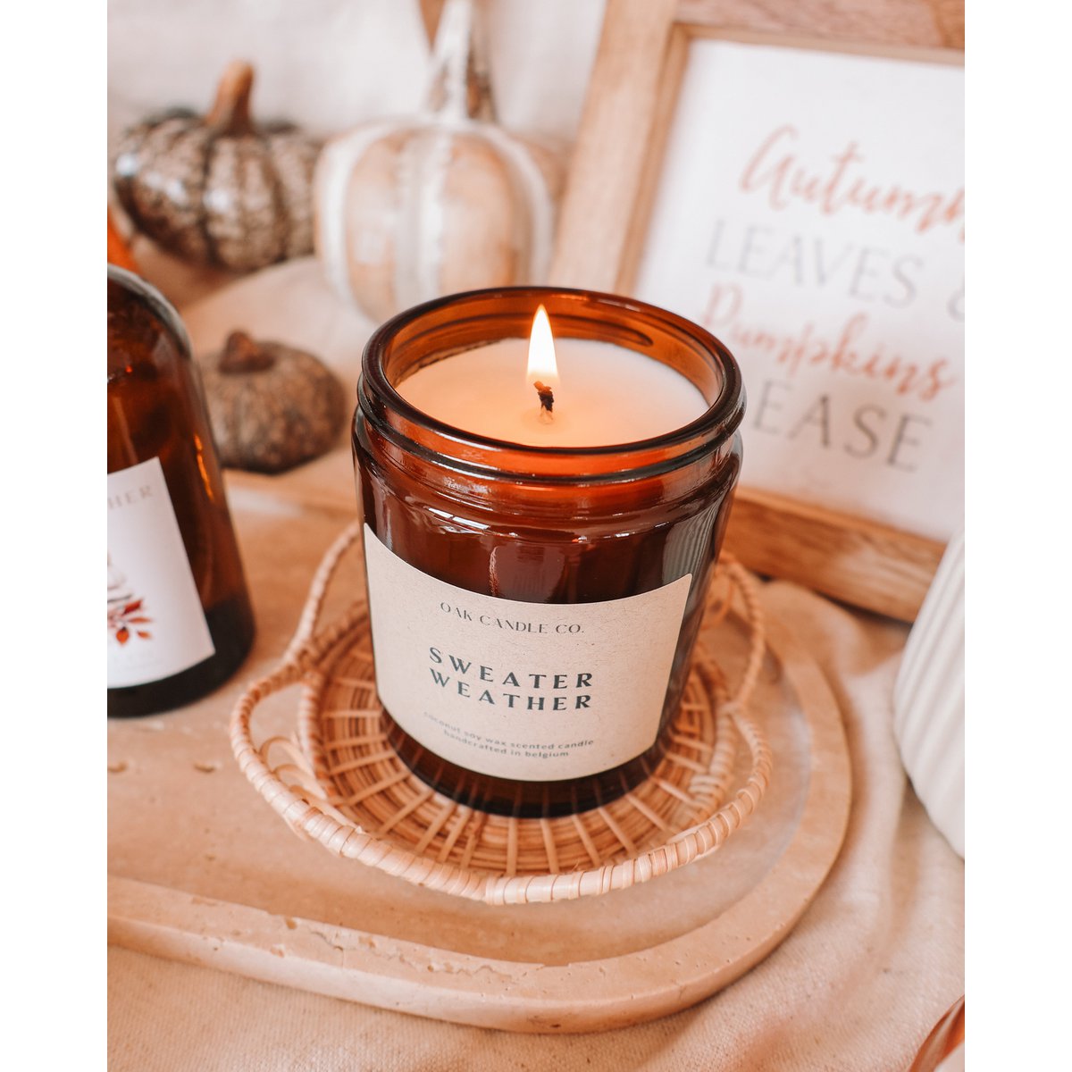 Sweater Weather Amber Jar Candle - Candle - Luvvy