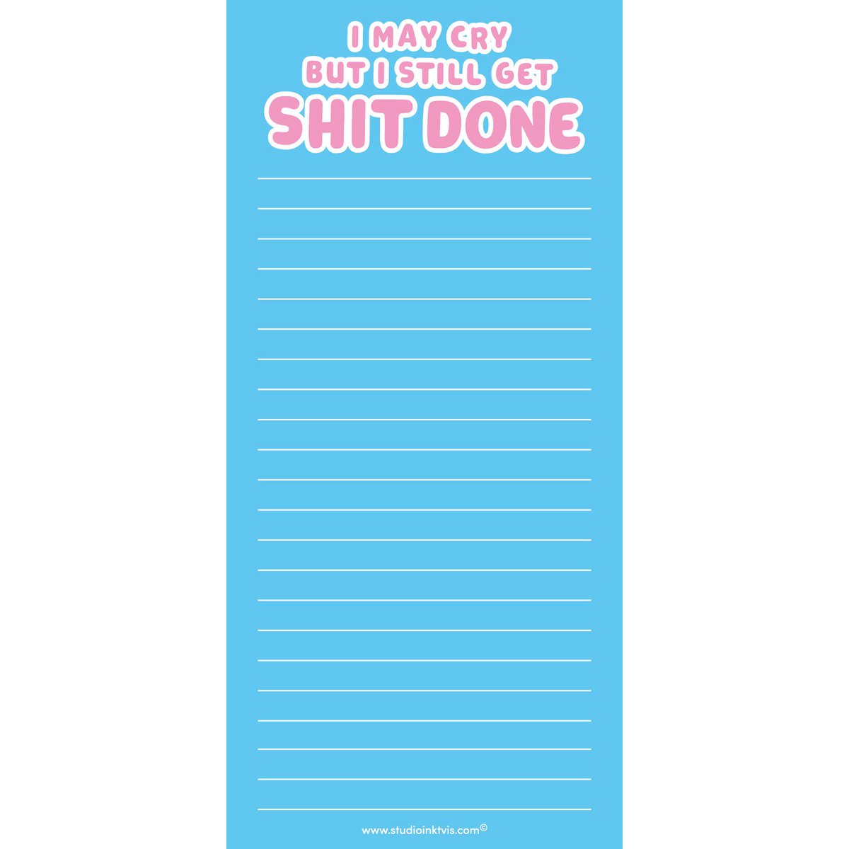 To Do Block "I may cry but .." - To - do List - Luvvy